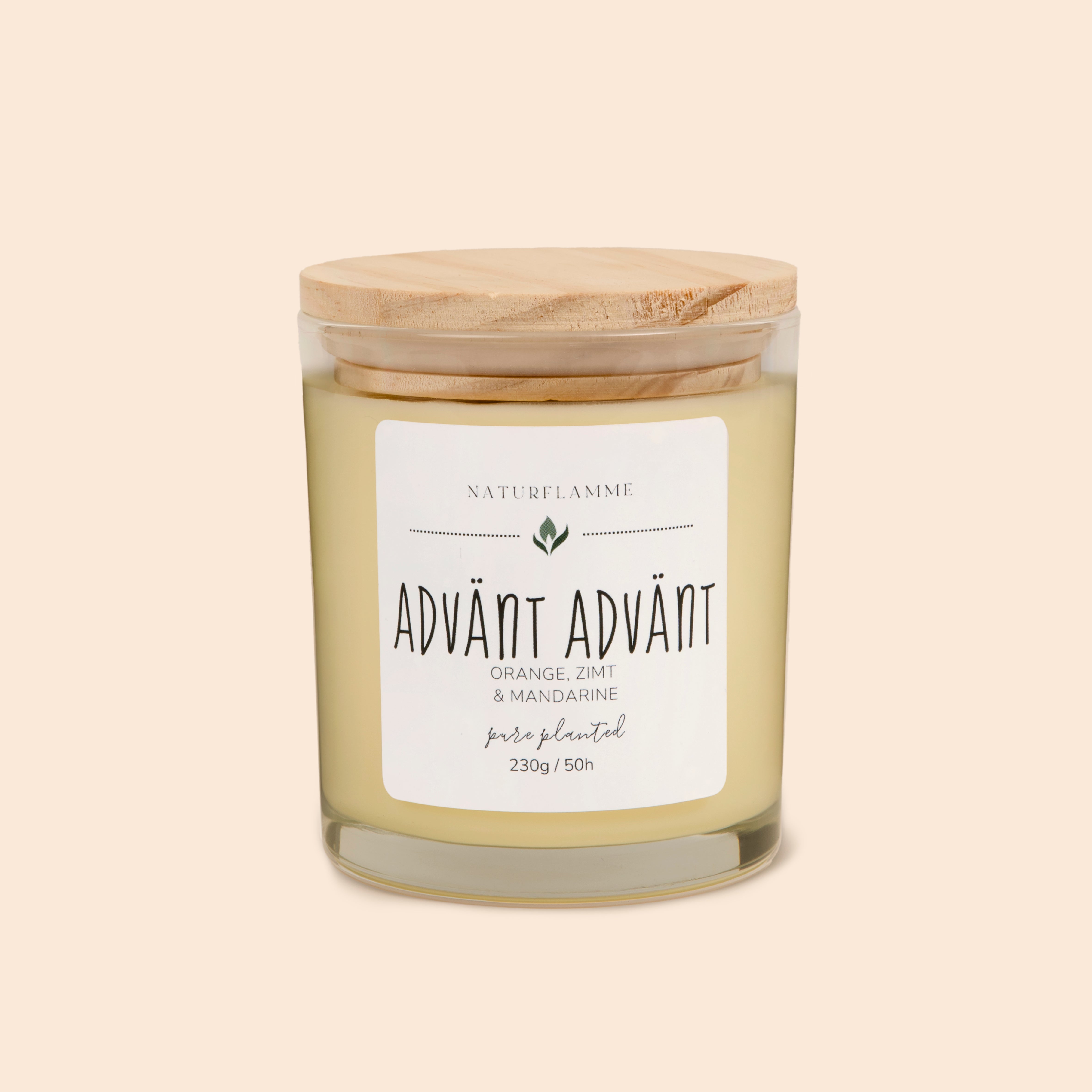 Advent-Duftkerze «Advänt-Advänt» Orange, Zimt, Mandarine Bio