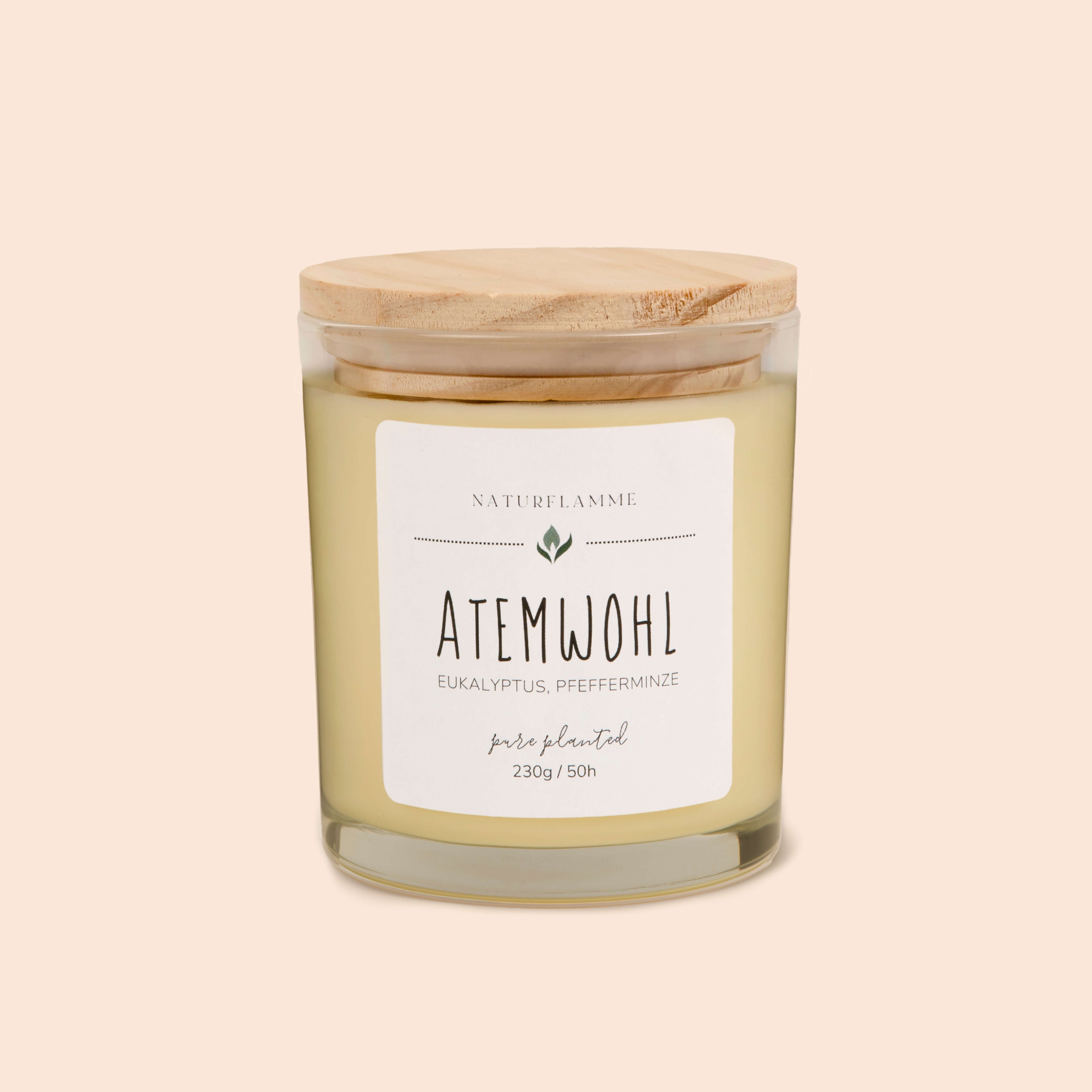 Duftkerze «Atemwohl» Eukalyptus & Pfefferminze Bio