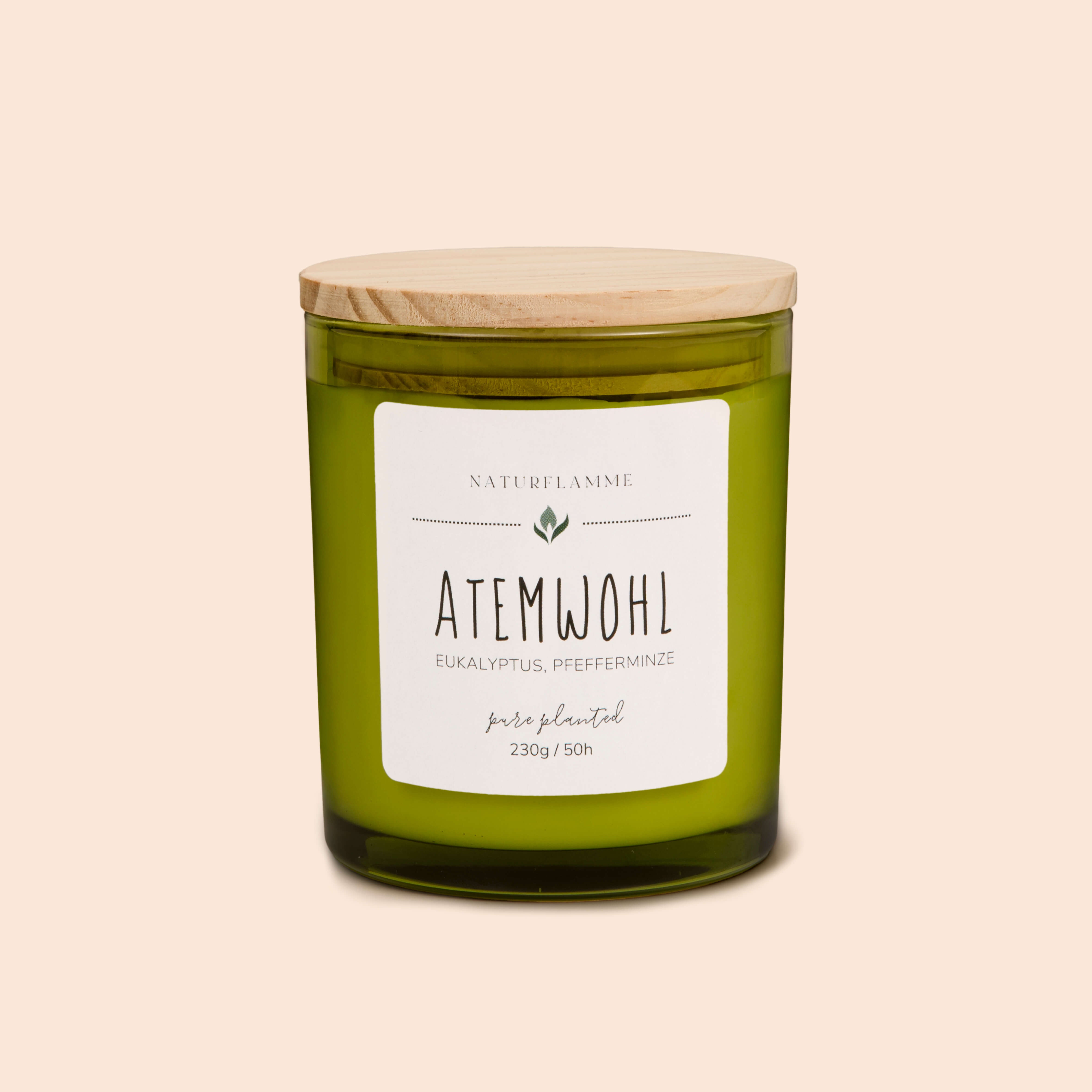 Duftkerze «Atemwohl» Eukalyptus & Pfefferminze Bio