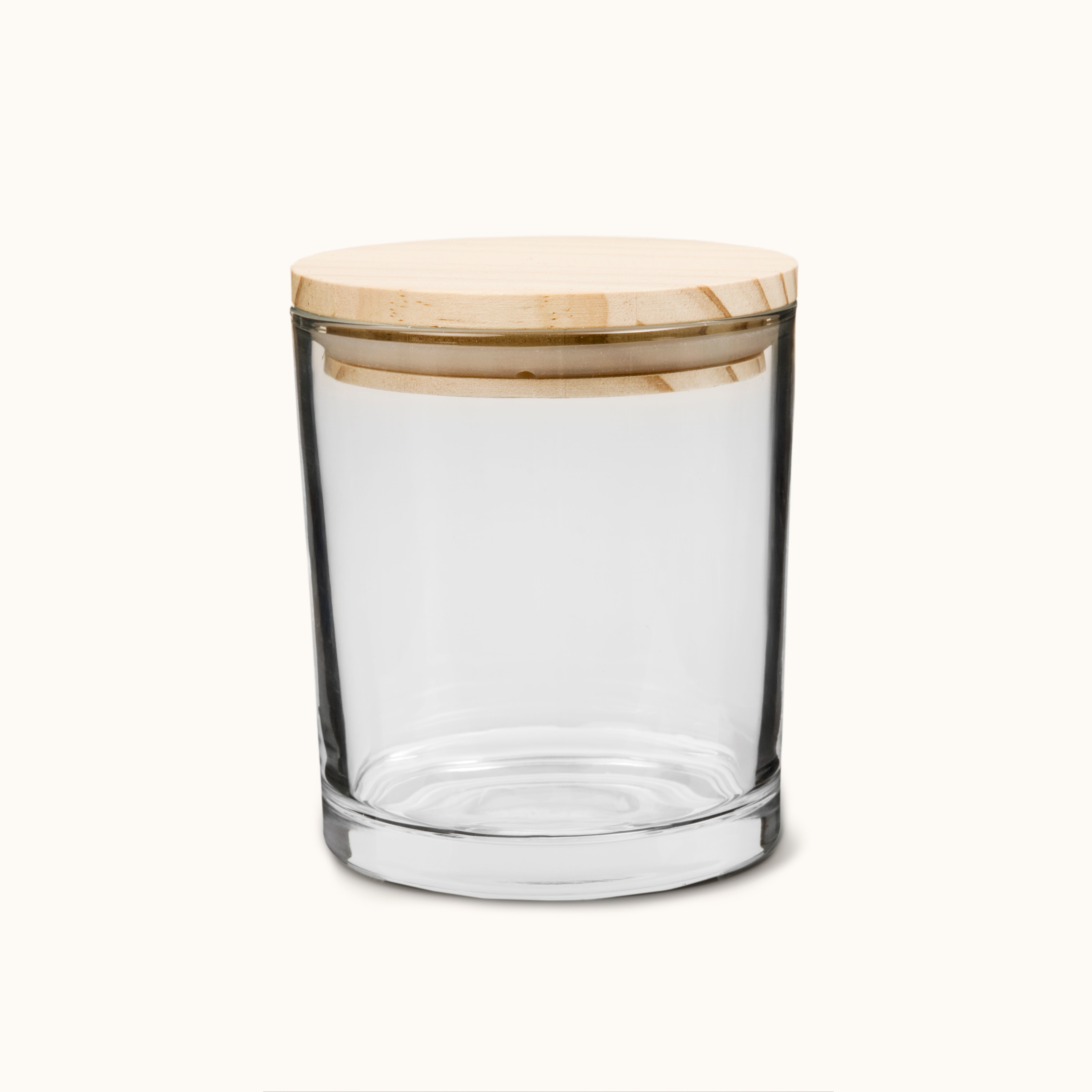 Kerzenglas "Transparent" 300ml, mit Deckel