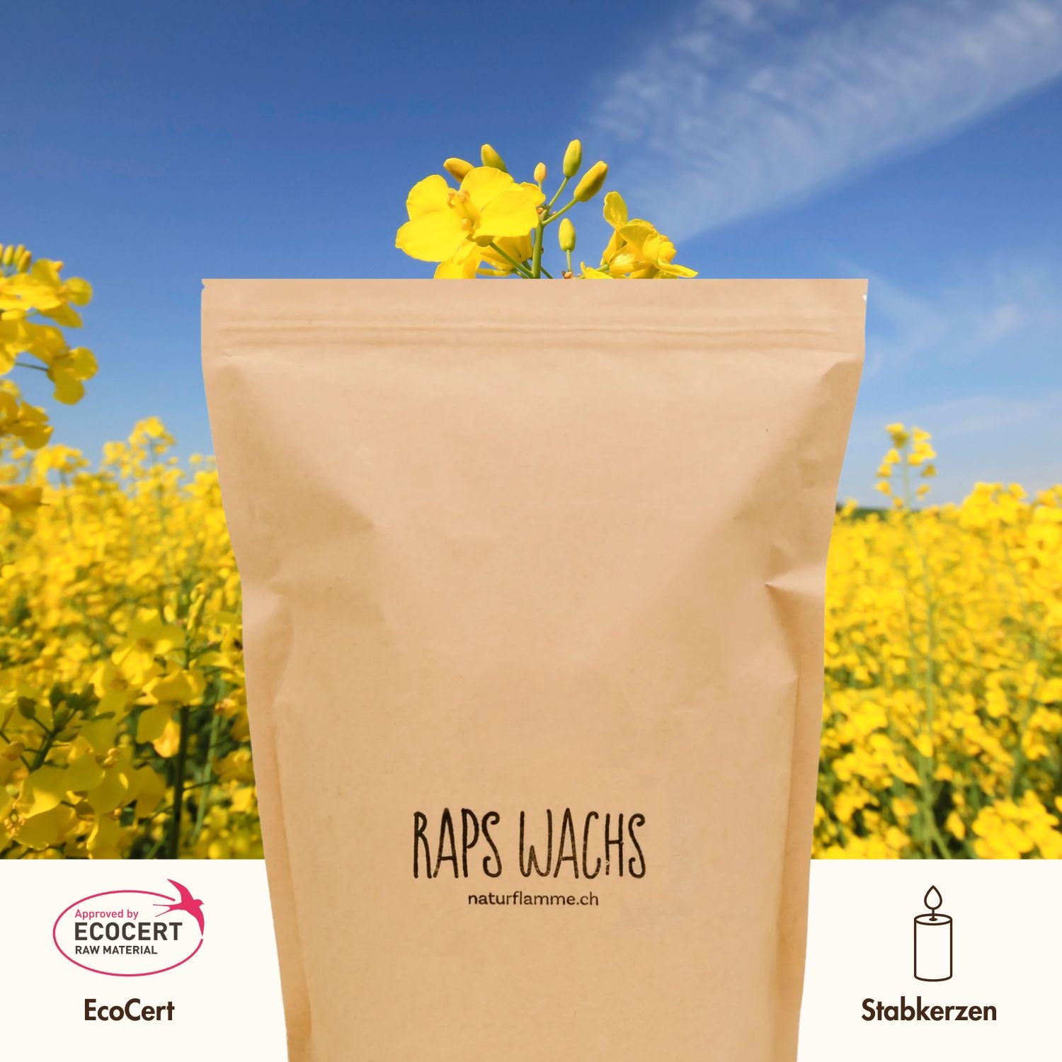 Bio Rapswachs Keragreen Rapeseed Pillar für Stabkerzen